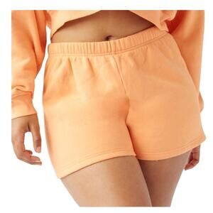 Aritzia TNA Cozy Fleece Perfect High Rise Sweatshorts in Peach size XXS
